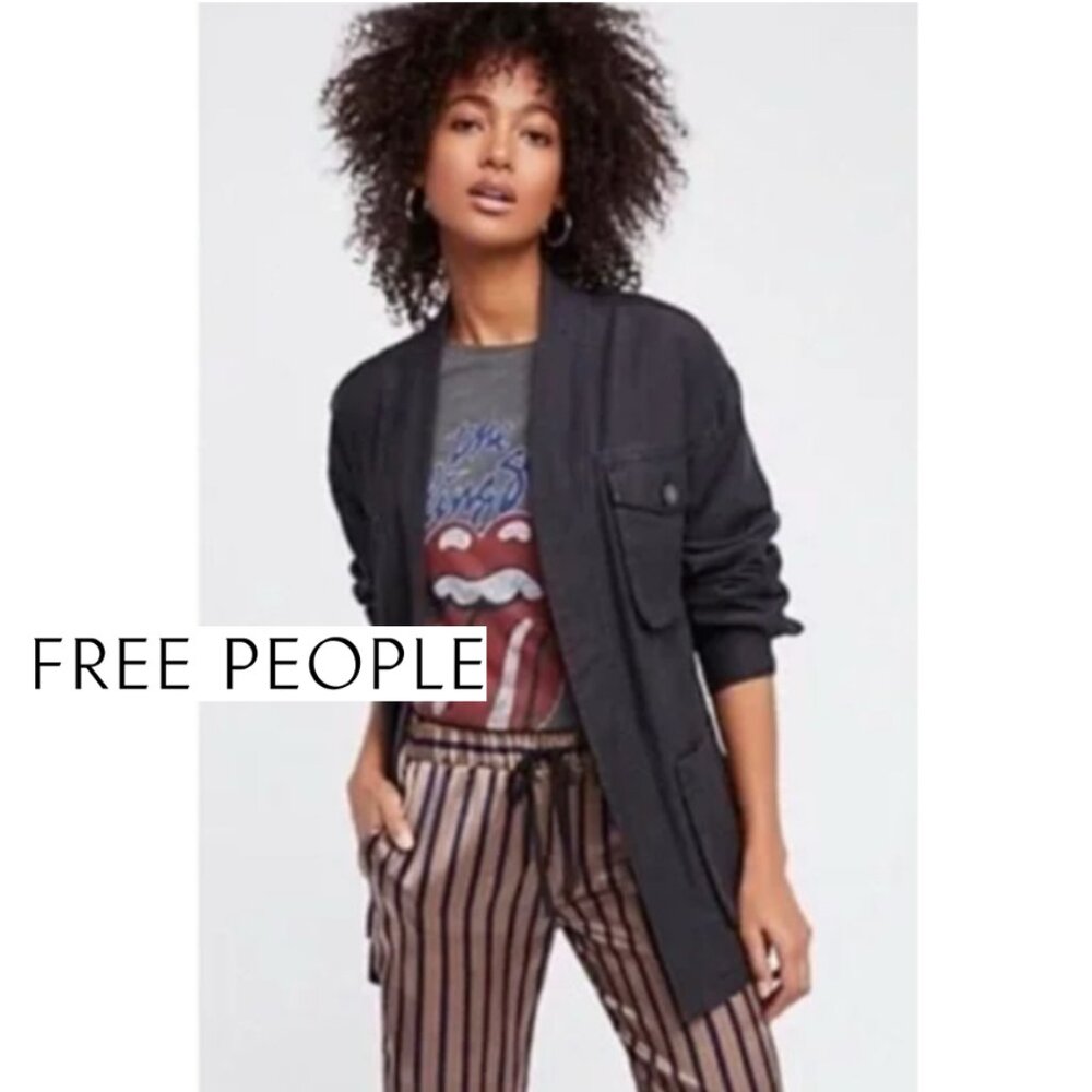 Free People In Our Nature Cargo Jacket - L - Picture 2 of 7